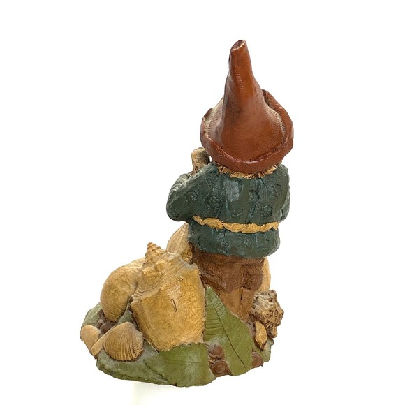 Vintage Thomas F Clark Gnome JOHANN 1984 #5 Carin Studio Seashell Musician 6 In - Picture 2 of 2